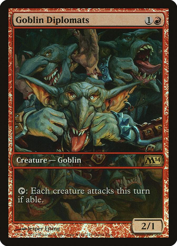 Goblin Diplomats 141 card from Game Day & Store Championship Promos