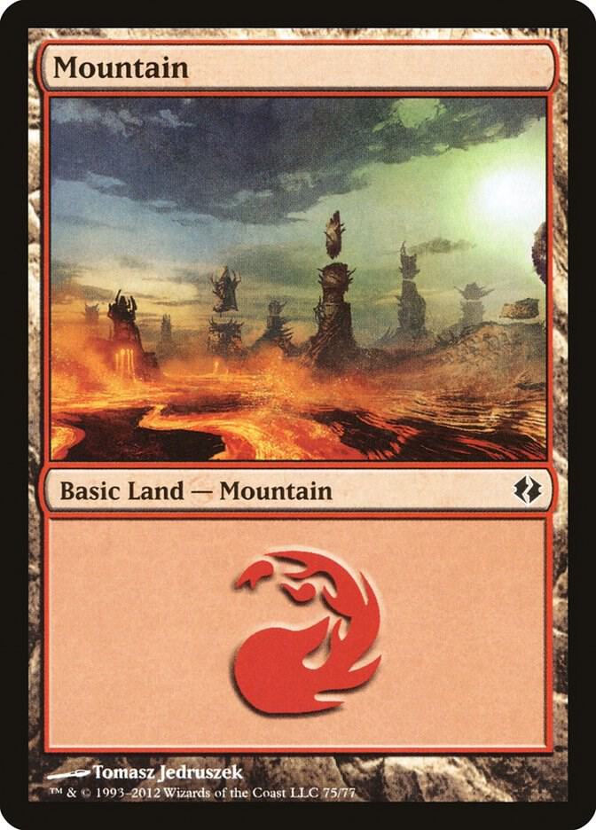 Mountain 75 card from Duel Decks: Venser vs. Koth