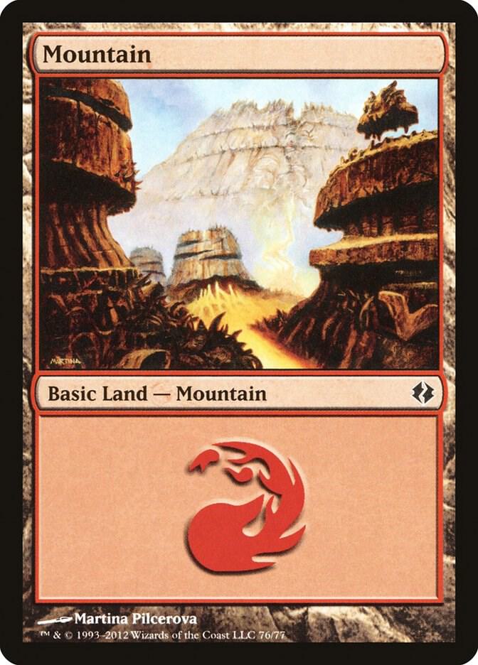 Mountain 76 card from Duel Decks: Venser vs. Koth