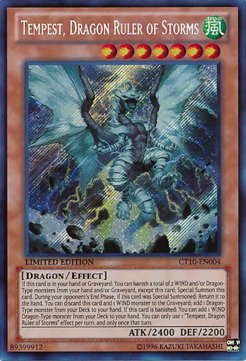 Tempest, Dragon Ruler of Storms CT10-EN004 card from 2013 Collectors Tins