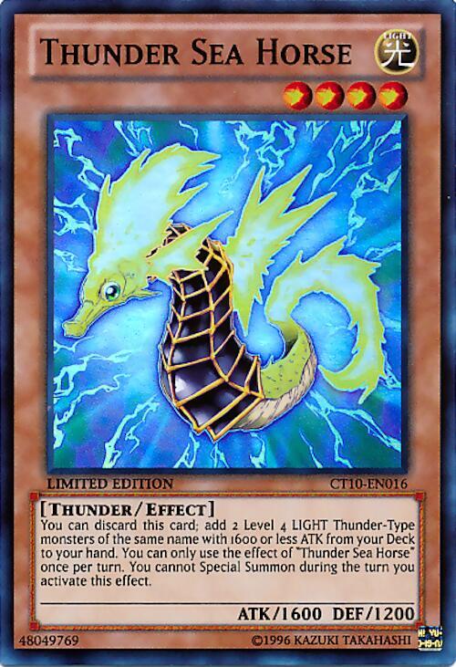 Thunder Sea Horse CT10-EN016 card from 2013 Collectors Tins