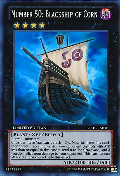 Number 50: Blackship of Corn CT10-EN018 card from 2013 Collectors Tins