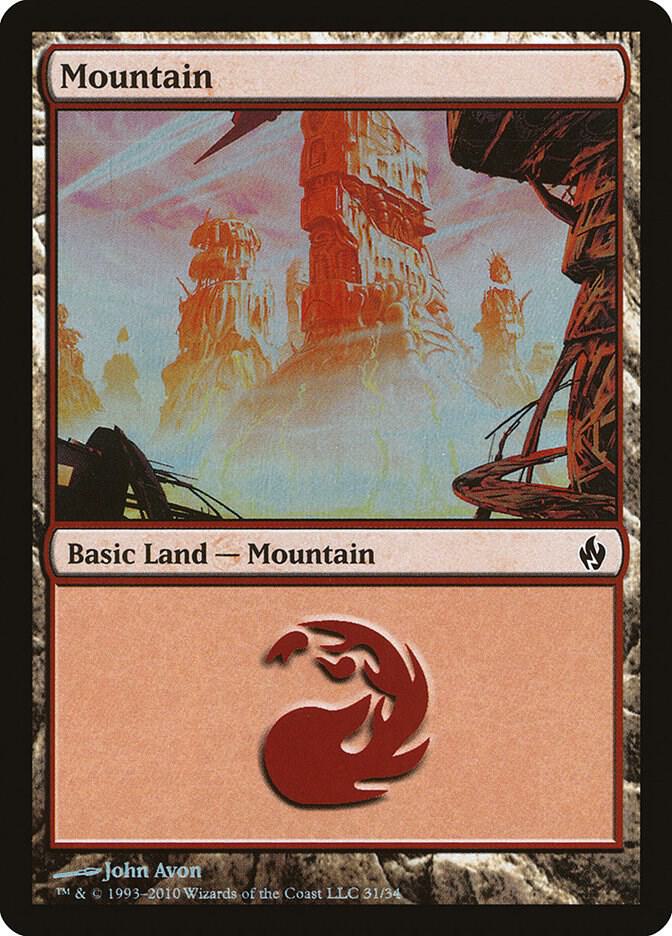 Mountain 31 card from Premium Deck Series: Fire and Lightning