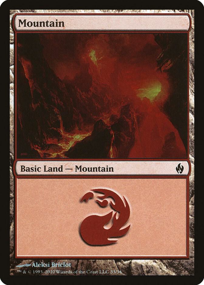 Mountain 33 card from Premium Deck Series: Fire and Lightning