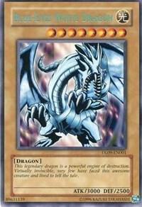 Blue-Eyes White Dragon (Blue) DL09-EN001 card from Duelist League Promo