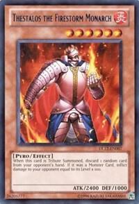 Thestalos the Firestorm Monarch (Red) DL12-EN007 card from Duelist League Promo