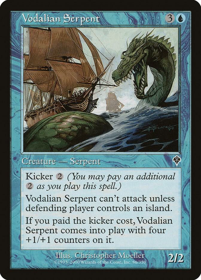 Vodalian Serpent 86 card from Invasion