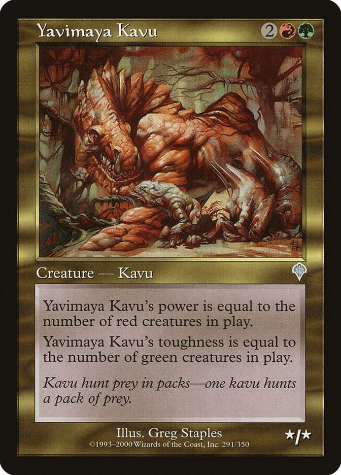 Yavimaya Kavu 291 card from Invasion