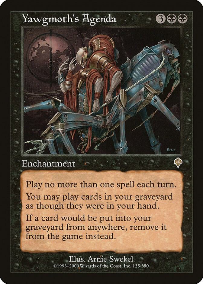 Yawgmoth's Agenda 135 card from Invasion