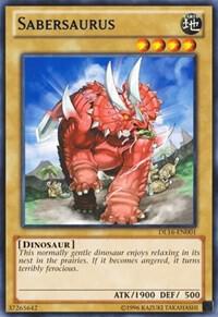 Sabersaurus (Blue) DL16-EN001 card from Duelist League Promo