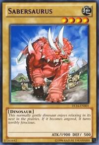 Sabersaurus (Purple) DL16-EN001 card from Duelist League Promo