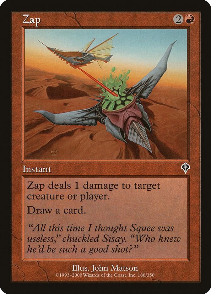 Zap 180 card from Invasion