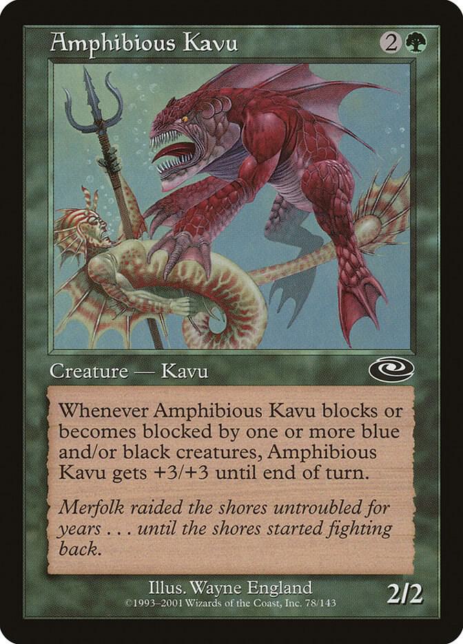 Amphibious Kavu 78 card from Planeshift