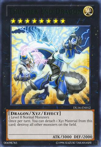 Thunder End Dragon (Green) DL16-EN012 card from Duelist League Promo