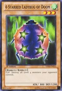 4-Starred Ladybug of Doom YSYR-EN010 card from Starter Deck: Yugi Reloaded