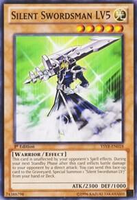 Silent Swordsman LV5 YSYR-EN018 card from Starter Deck: Yugi Reloaded