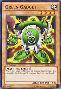 Green Gadget YSYR-EN019 card from Starter Deck: Yugi Reloaded