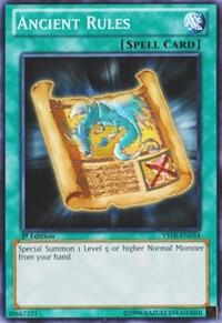 Ancient Rules YSYR-EN034 card from Starter Deck: Yugi Reloaded