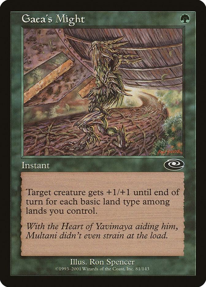 Gaea's Might 81 card from Planeshift
