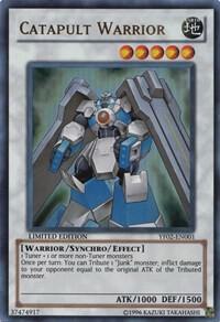 Catapult Warrior YF02-EN001 card from Yu-Gi-Oh! 5D's Manga Promotional Cards