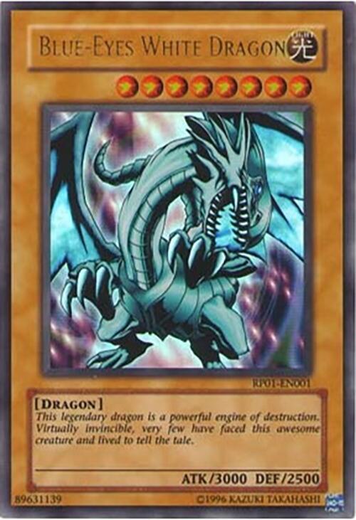 Blue-Eyes White Dragon RP01-EN001 card from Retro Pack