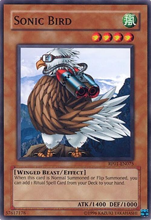 Sonic Bird RP01-EN075 card from Retro Pack