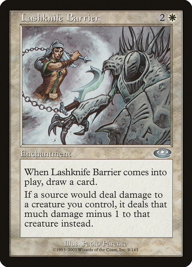 Lashknife Barrier 9 card from Planeshift