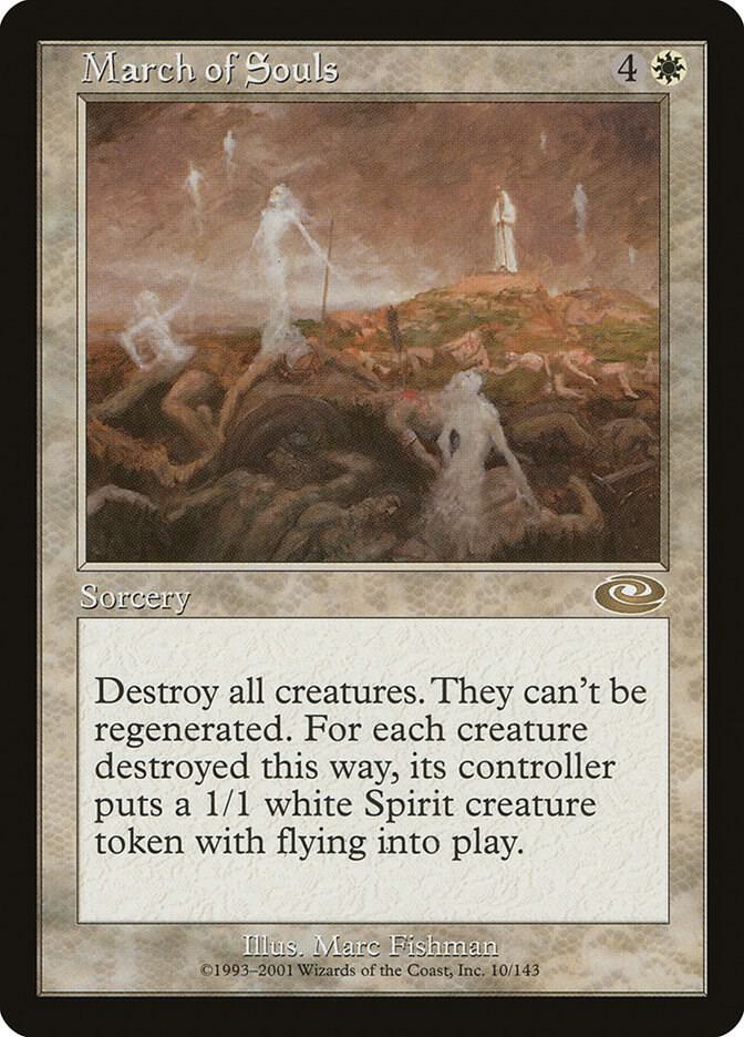 March of Souls 10 card from Planeshift