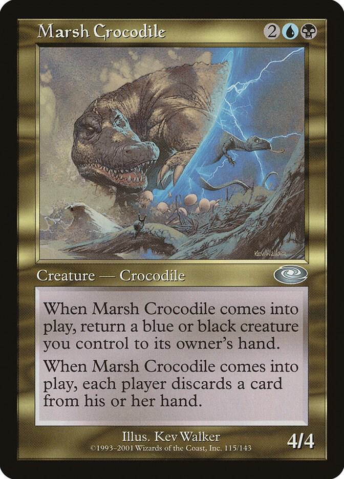 Marsh Crocodile 115 card from Planeshift