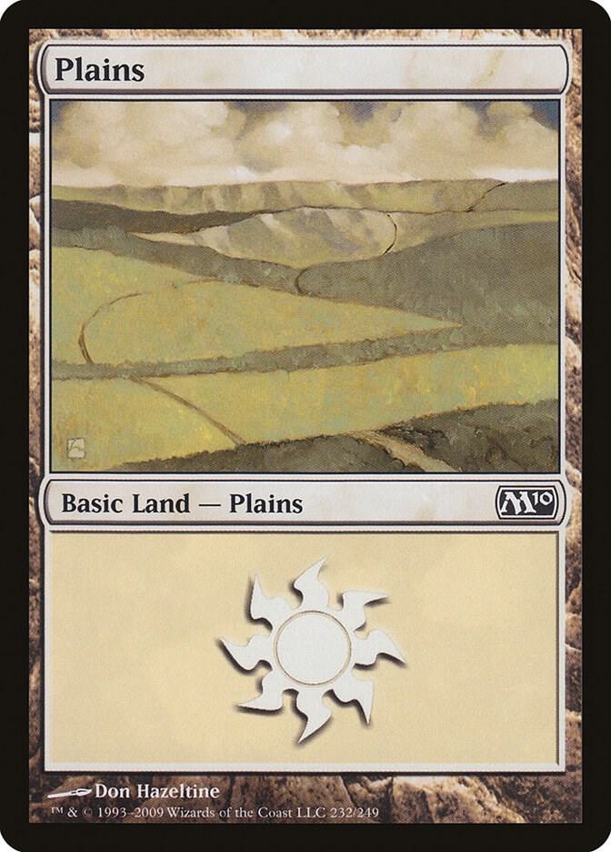 Plains 232 card from Magic 2010 (M10)