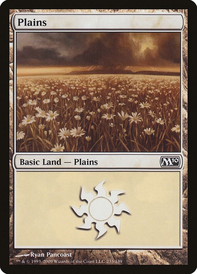 Plains 233 card from Magic 2010 (M10)