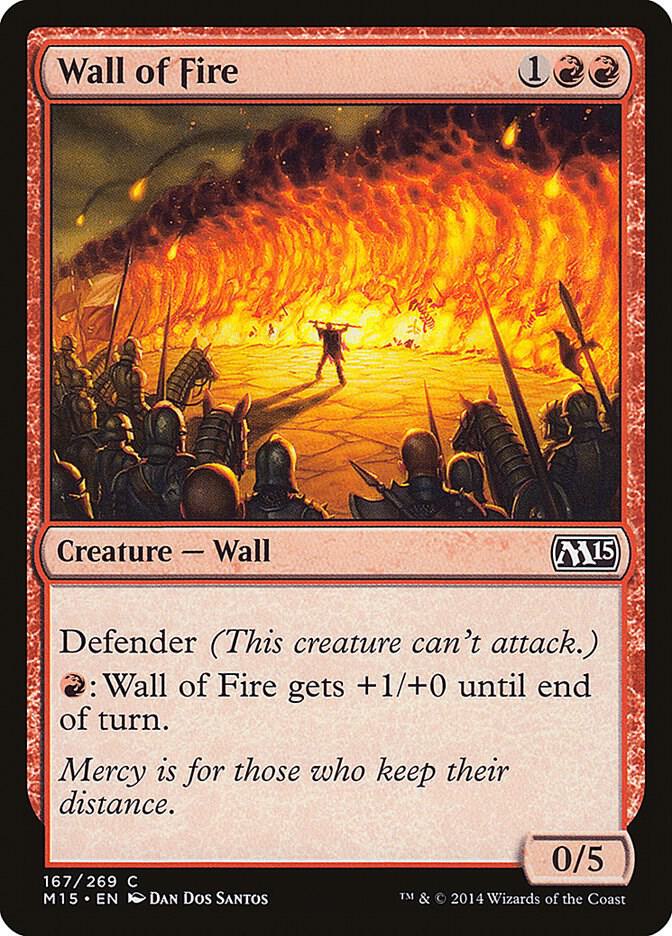 Wall of Fire 167 card from Magic 2015 (M15)