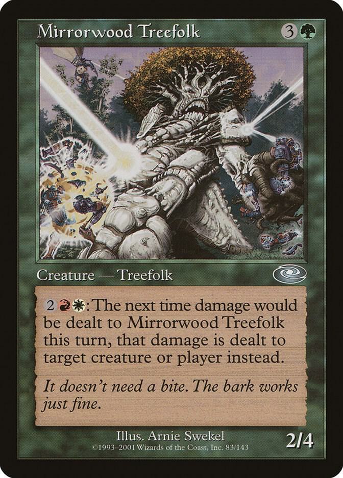 Mirrorwood Treefolk 83 card from Planeshift