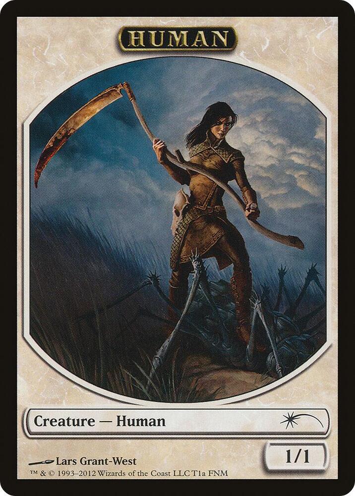 Human // Wolf Double-Sided Token 1a // 1b card from FNM Promos