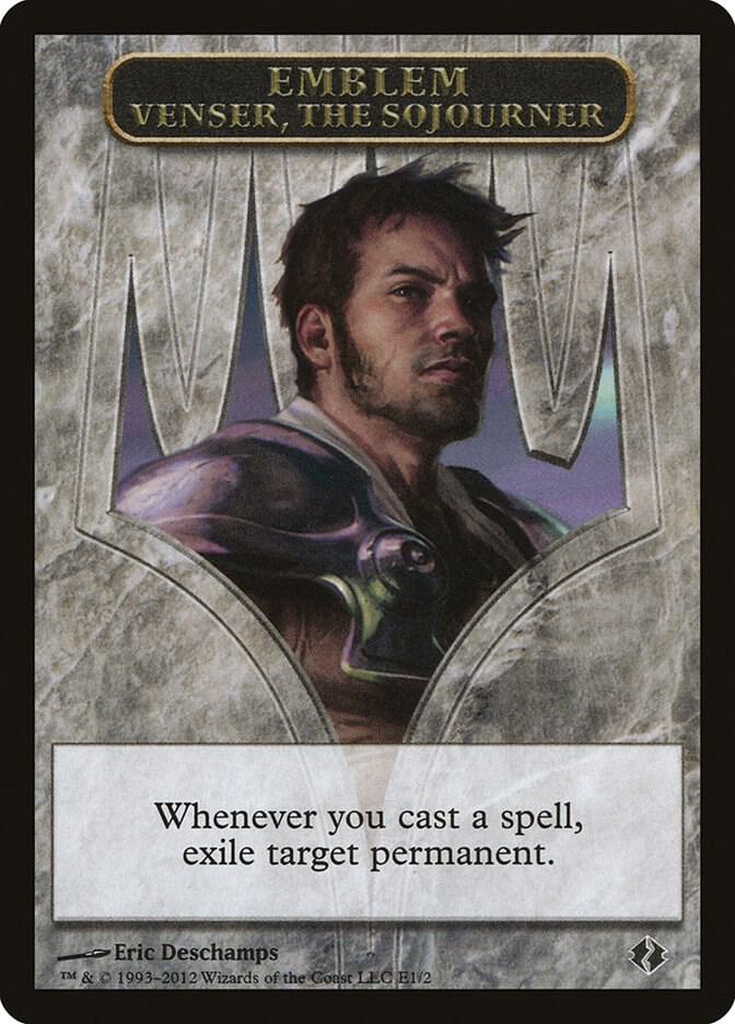 Emblem - Venser, the Sojourner E1 card from Duel Decks: Venser vs. Koth
