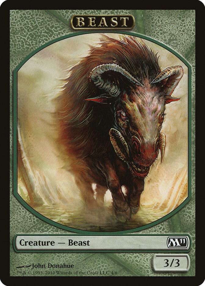 Beast Token 4 card from Magic 2011 (M11)