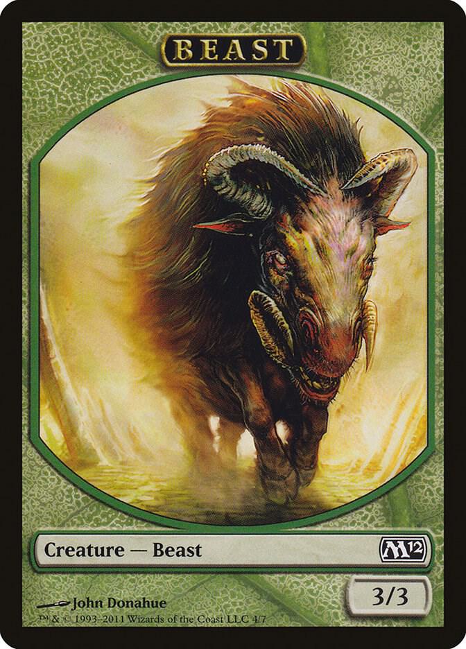 Beast Token 4 card from Magic 2012 (M12)