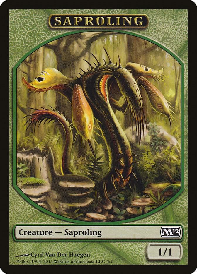 Saproling Token 5 card from Magic 2012 (M12)