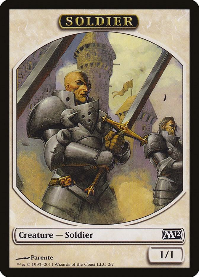 Soldier Token 2 card from Magic 2012 (M12)