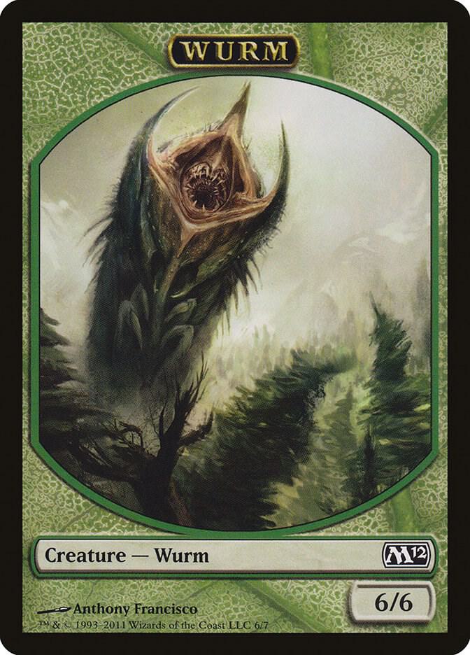 Wurm Token 6 card from Magic 2012 (M12)