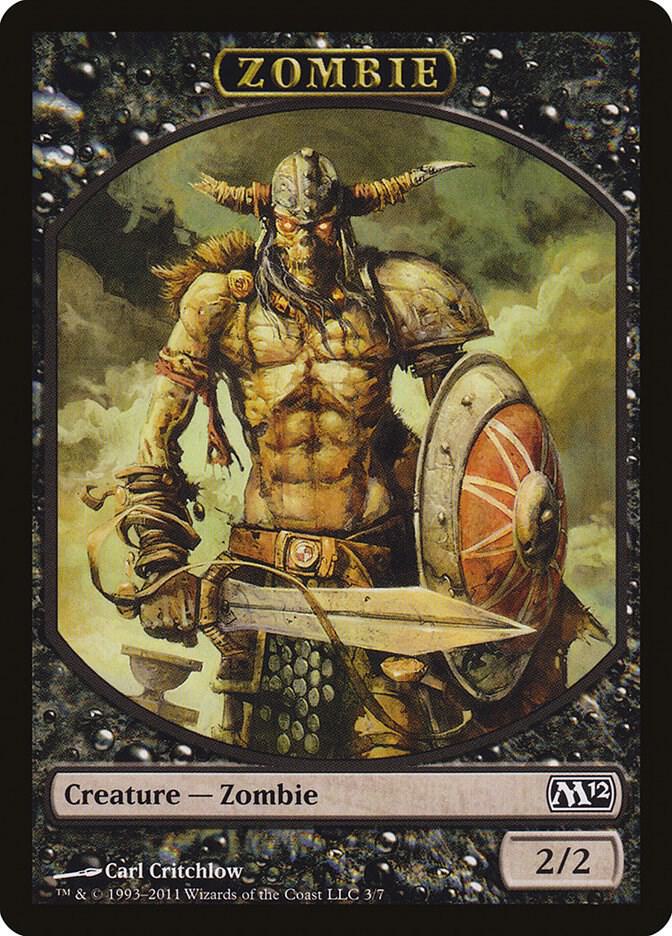 Zombie Token 3 card from Magic 2012 (M12)