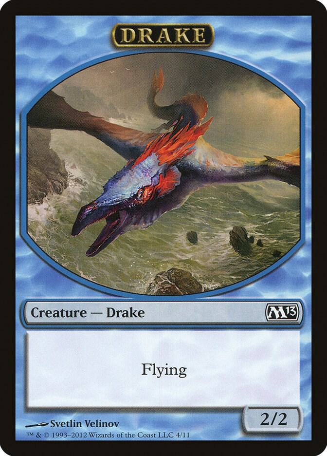 Drake Token 4 card from Magic 2013 (M13)