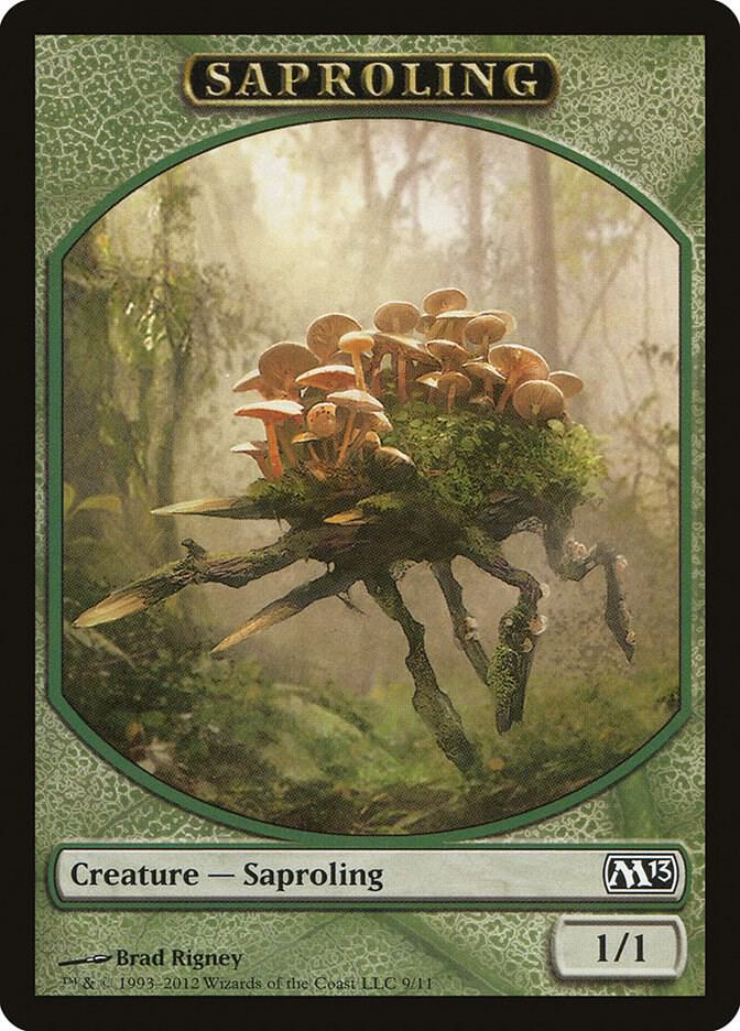 Saproling Token 9 card from Magic 2013 (M13)