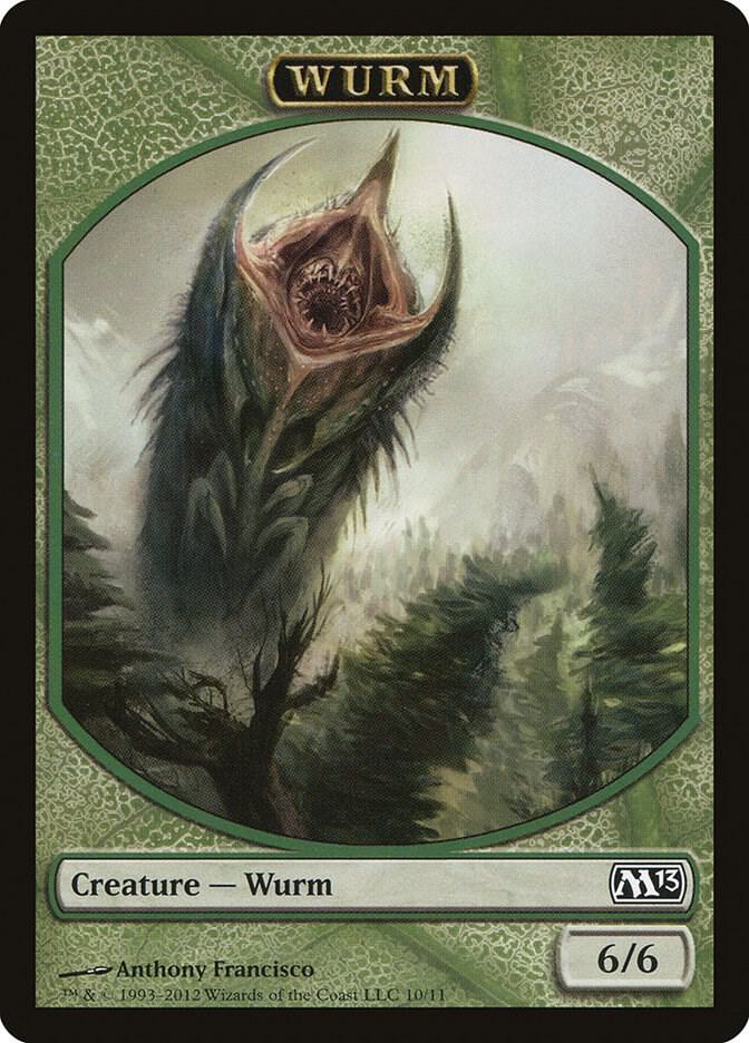 Wurm Token 10 card from Magic 2013 (M13)
