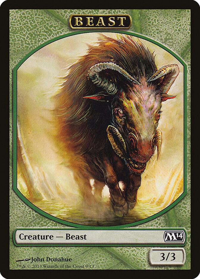 Beast Token 9 card from Magic 2014 (M14)