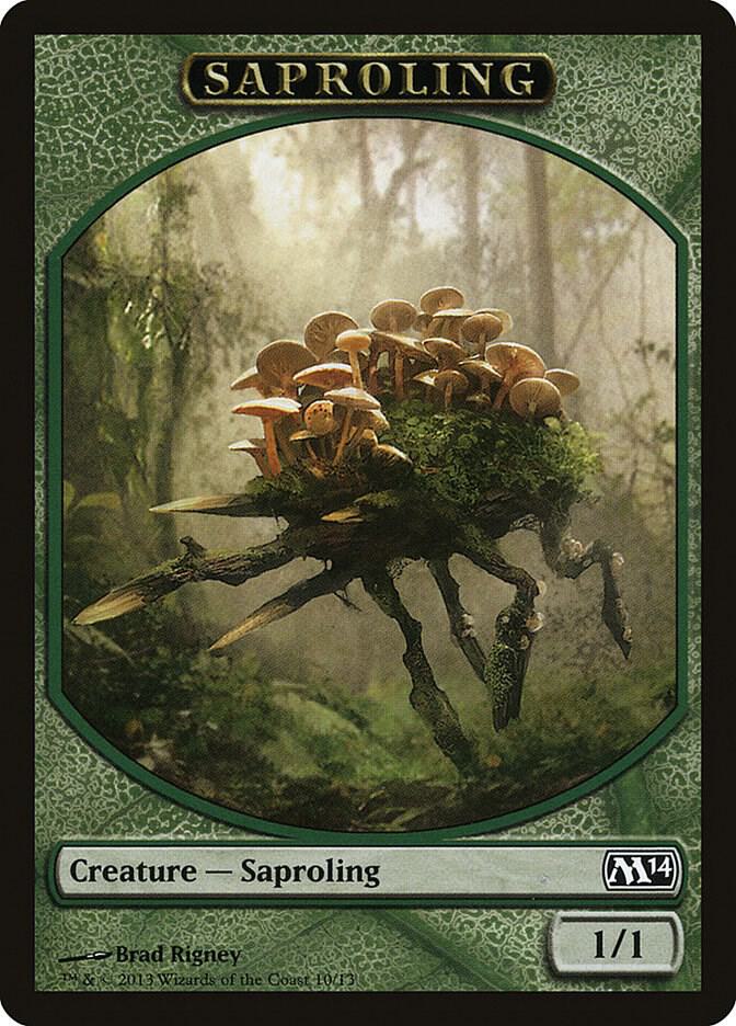Saproling Token 10 card from Magic 2014 (M14)