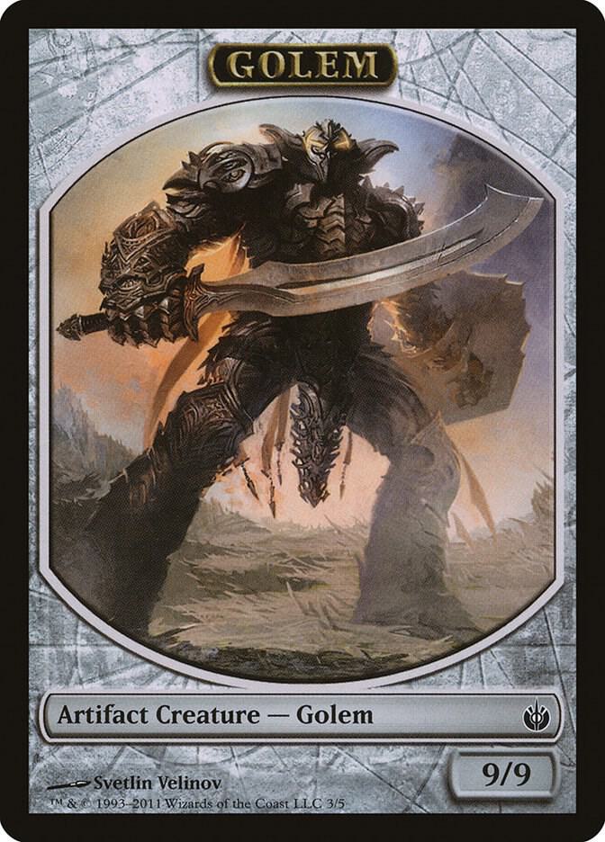 Golem Token 3 card from Mirrodin Besieged