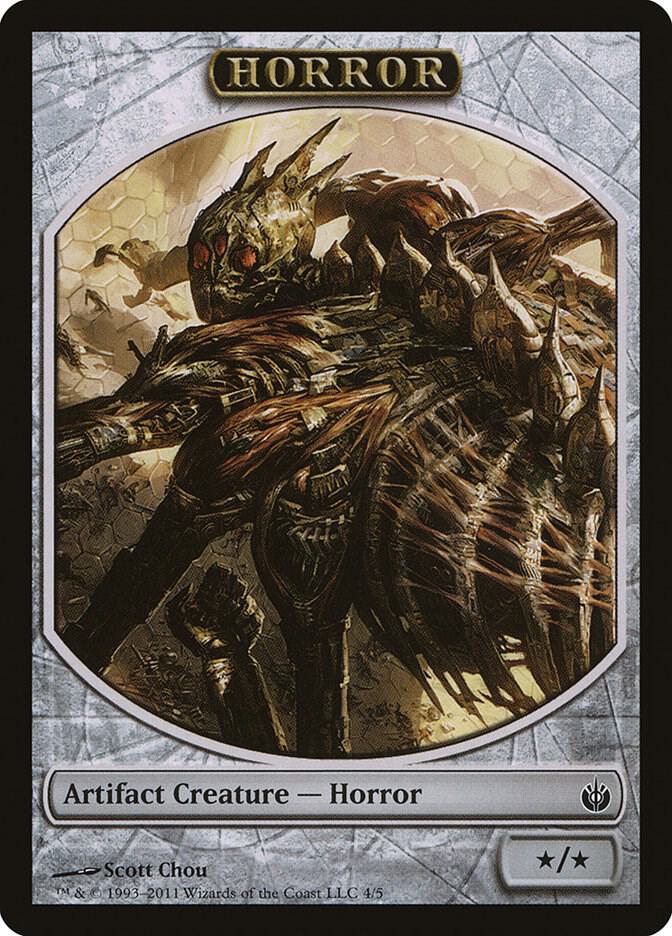 Horror Token 4 card from Mirrodin Besieged