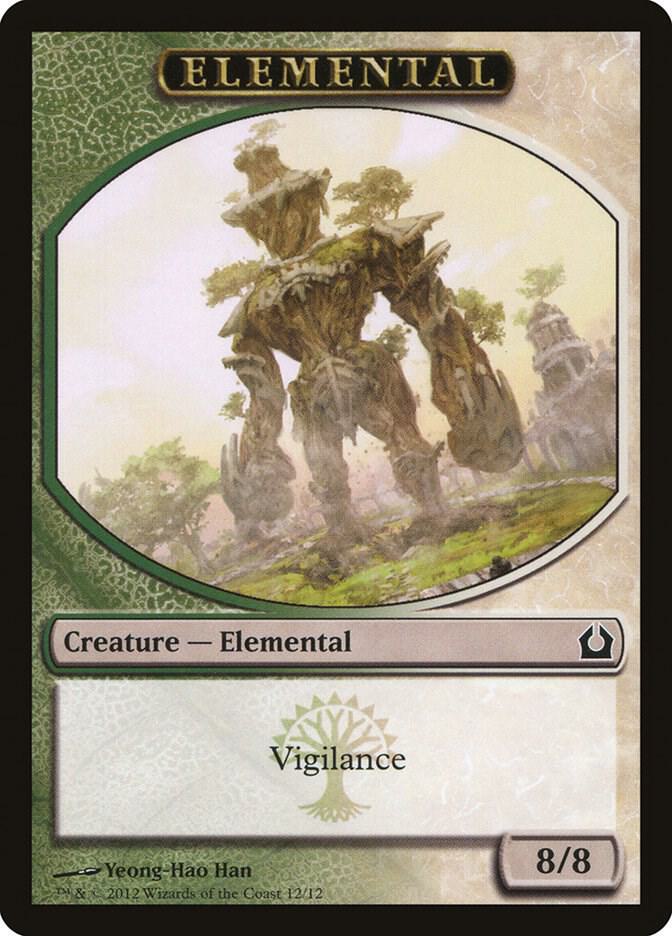 Elemental Token (Green/White) 12 card from Return to Ravnica