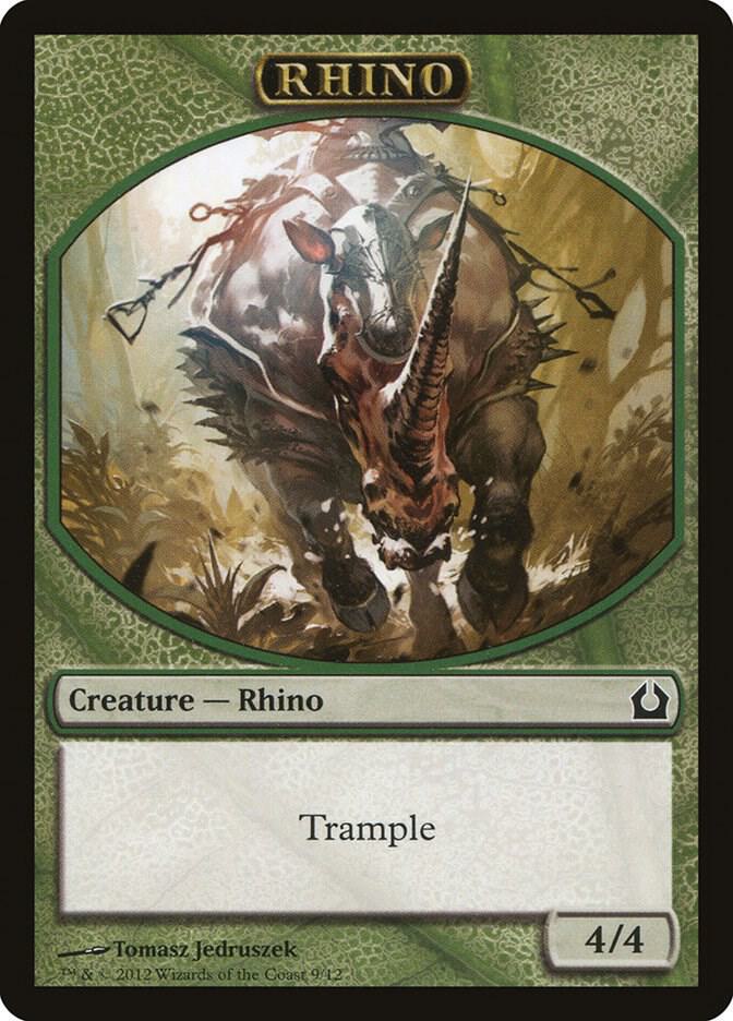 Rhino Token 9 card from Return to Ravnica